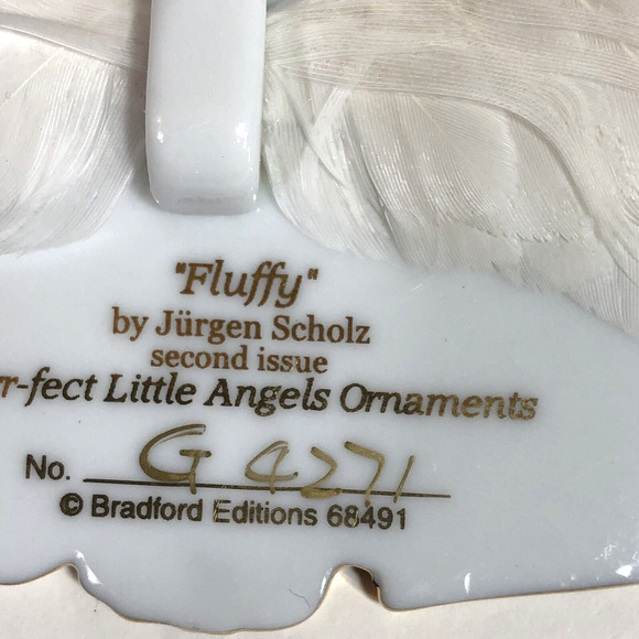 3 Purrfect Little Angels Kitten Ornaments Misty Fluffy Cat Bradford Editions - Picture 9 of 9